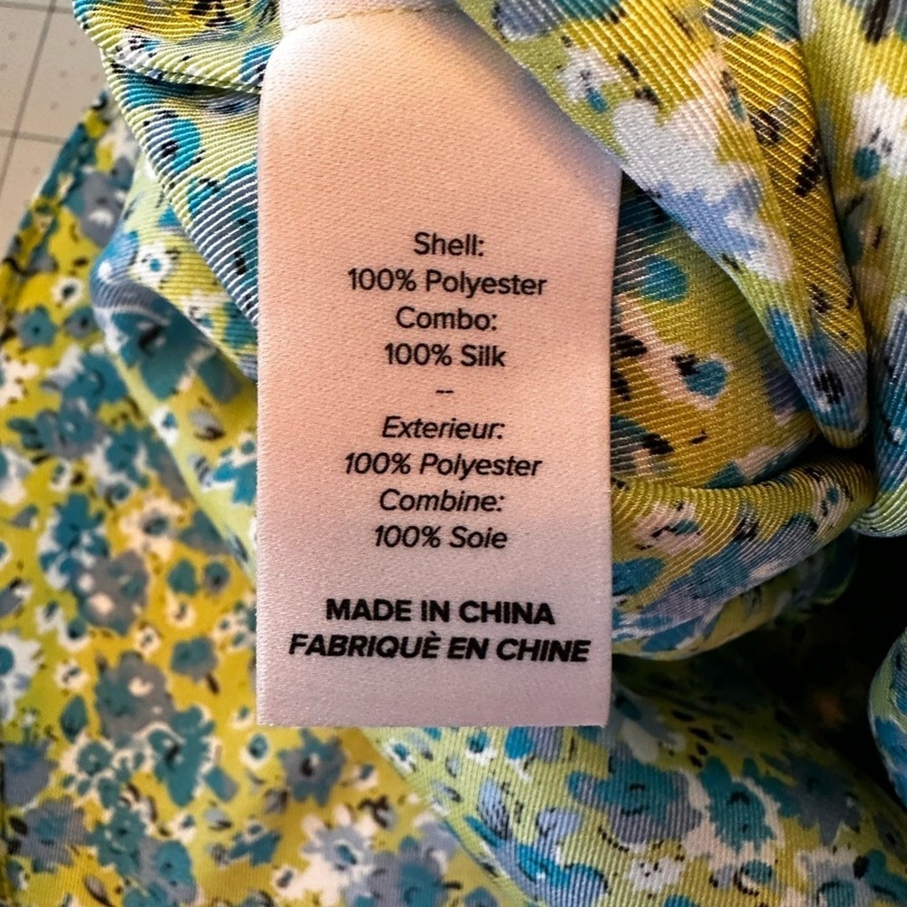 Cinq‎ a Sept Size Small the Leon Silk Green Sequin Pearl snap Button Down Blouse - Picture 8 of 11